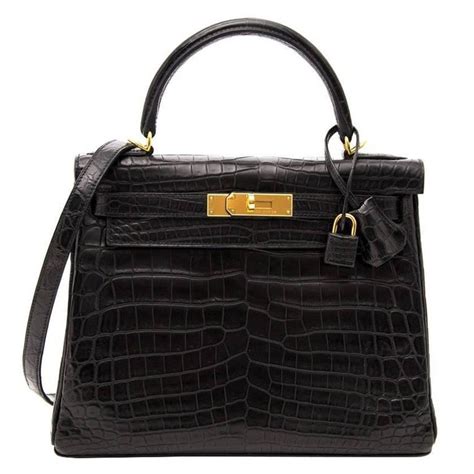 hermes kelly croc 28|Hermes kelly 28 black for sale.